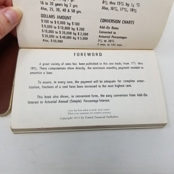 1969 1979 Vintage Monthly Loan Amortization Payment Books 6% to 10% & 7%-18% - Picture 4 of 10